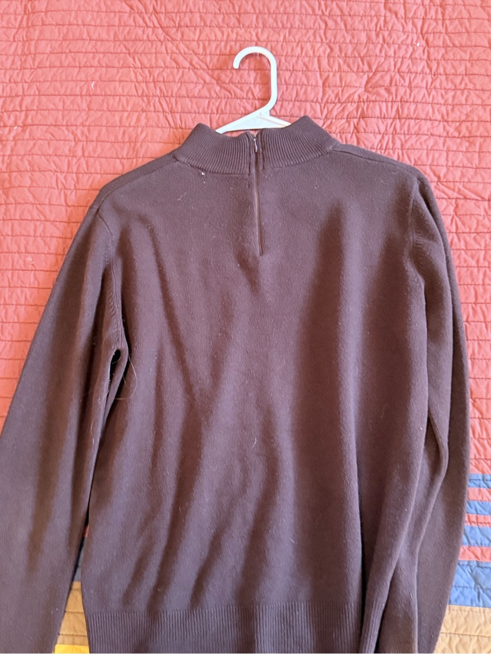 Source Unknown Chocolate Brown Mock Neck Sweater